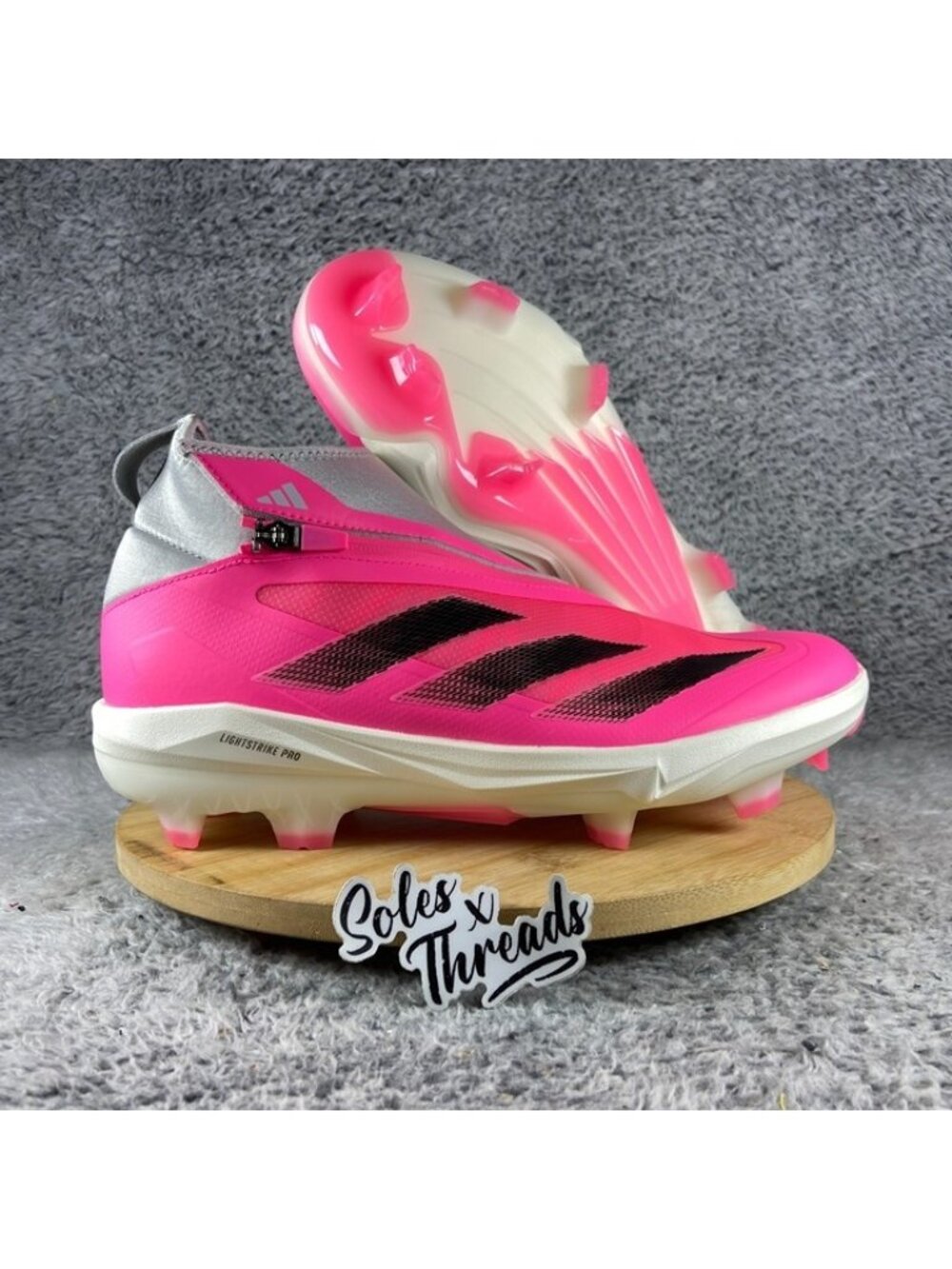 Adidas Adizero Impact+ TPU Baseball Size 10.5 Men Pink Grey IF3353
